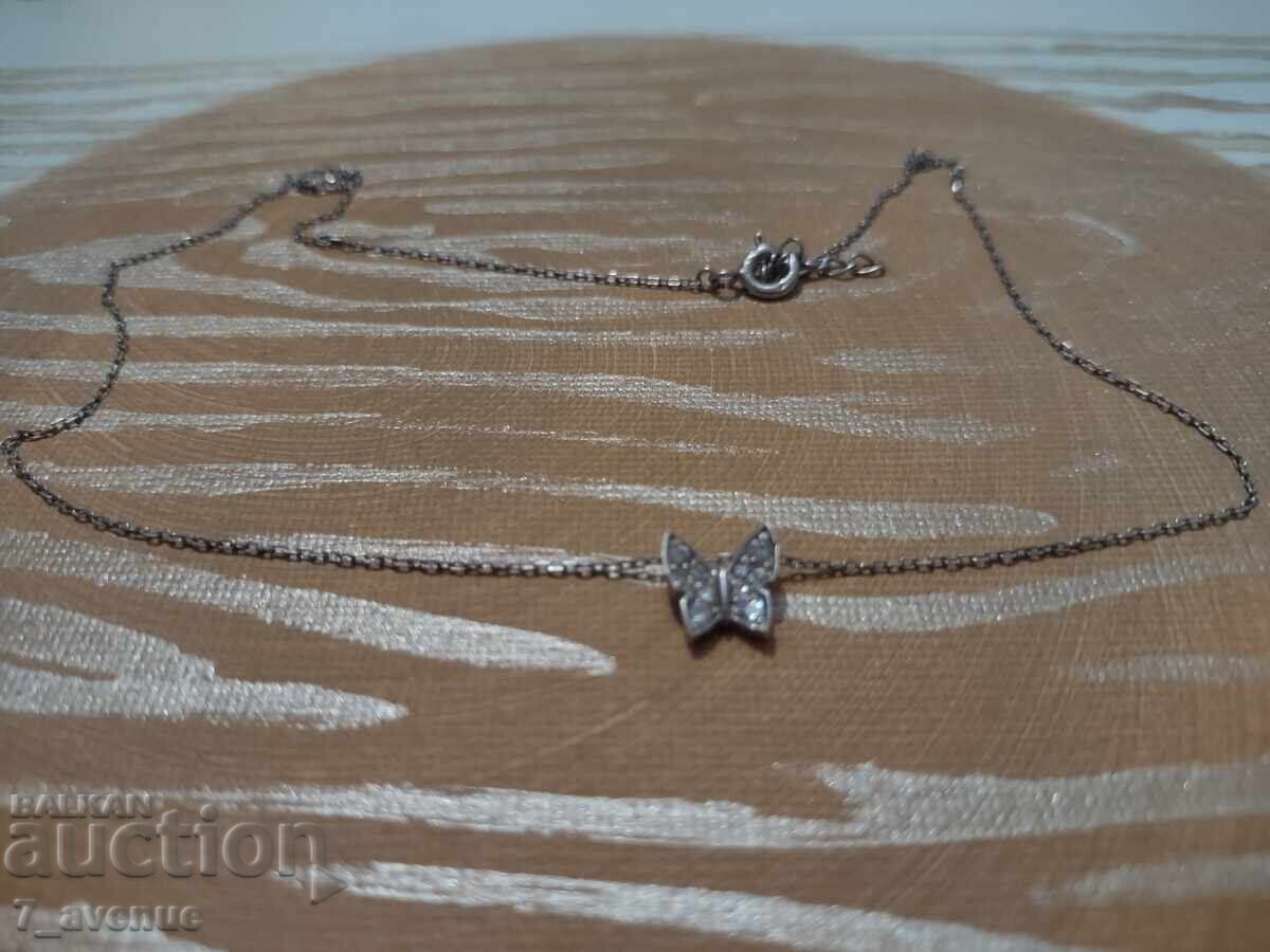 Auction  Silver necklace, silver butterfly 20.04.25