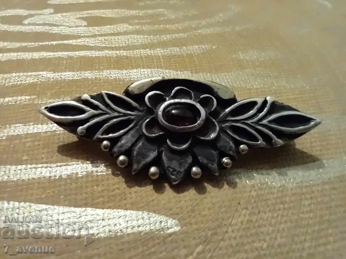 Auction  Z Brooch - Silver Handmade Almandine 20.04.25