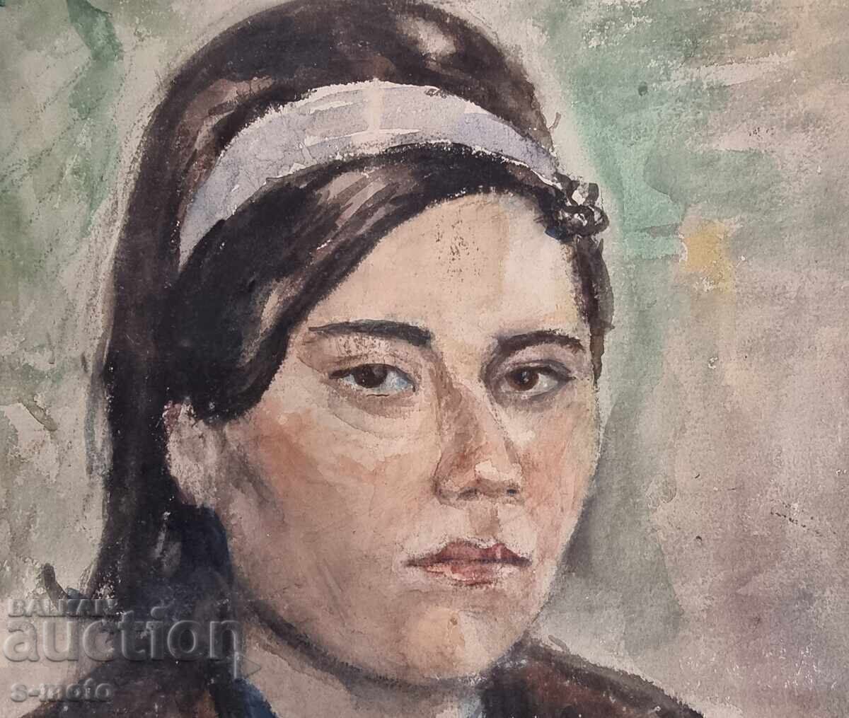 Livrarea Pictură acvărel Stanka Vasileva Portret