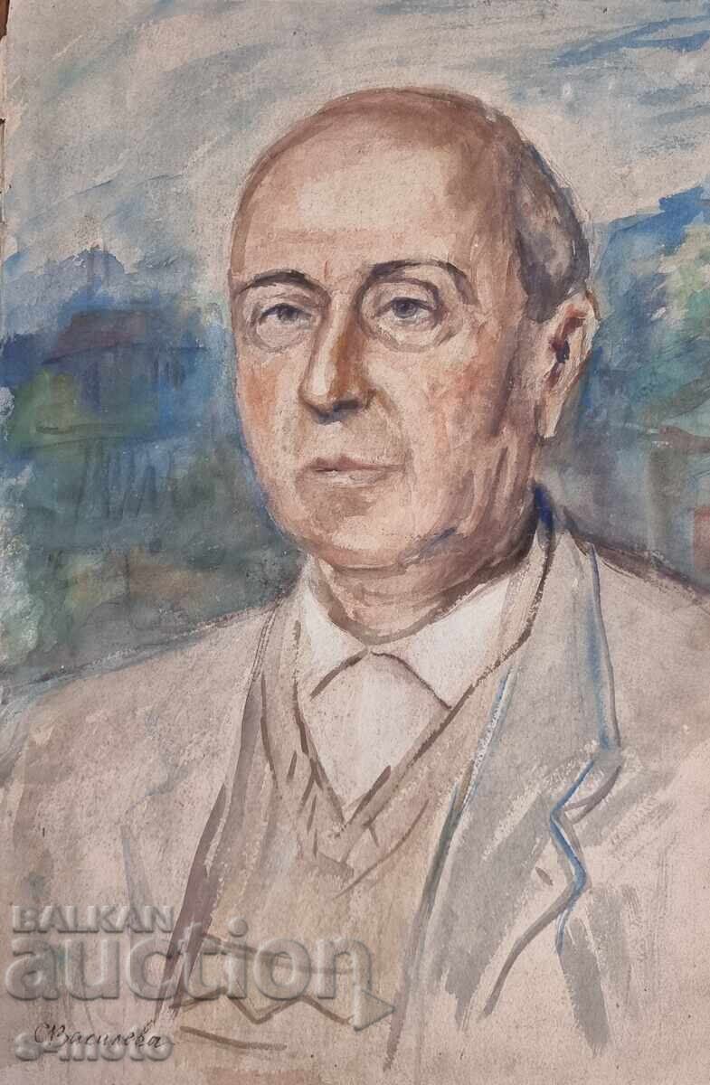 Παράδοση Στάνκα Βασίλεβα πίνακας ακουαρέλα Πορτρέτο