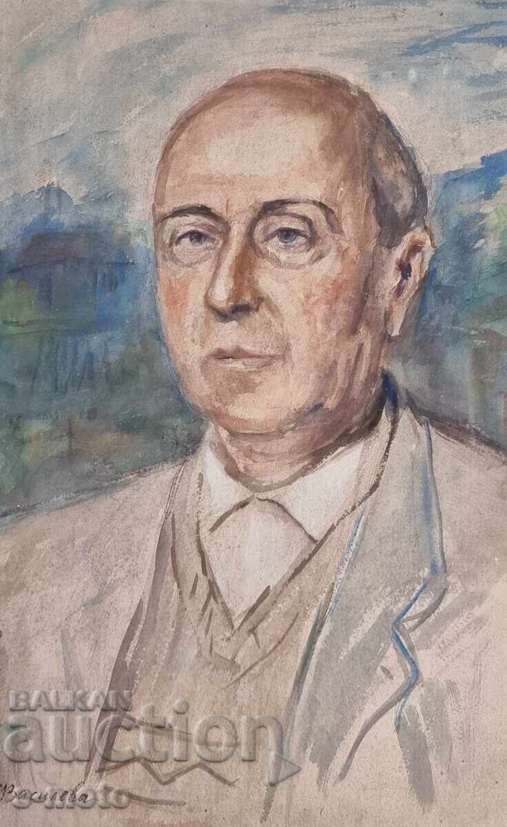 Στάνκα Βασίλεβα πίνακας ακουαρέλα Πορτρέτο - 6