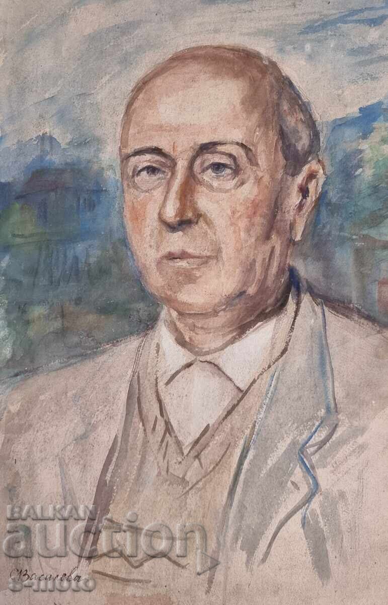 Στάνκα Βασίλεβα πίνακας ακουαρέλα Πορτρέτο