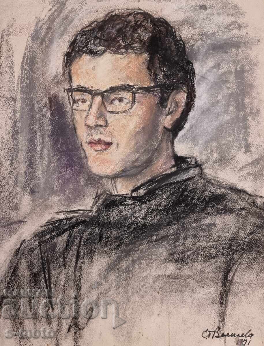 Станка Василева картина пастел Портрет