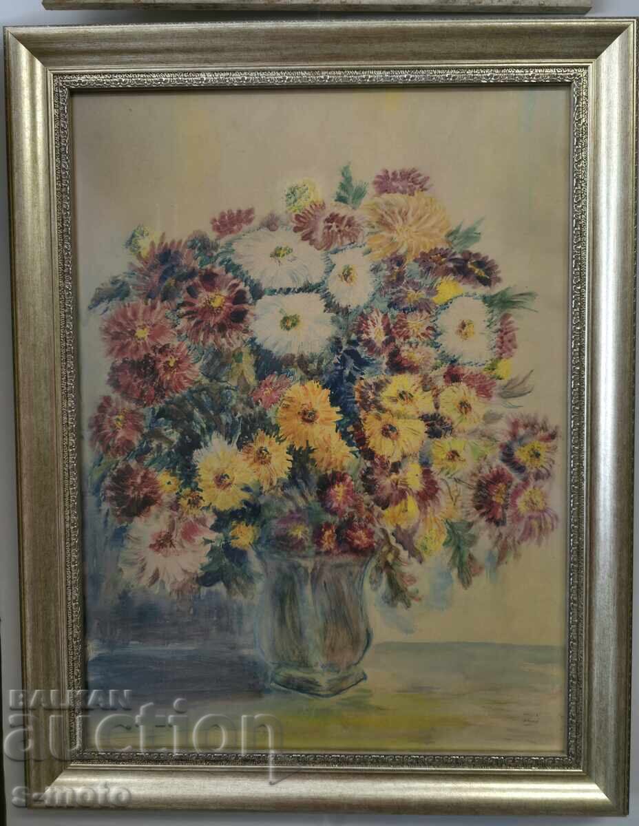 Δημοπρασία Τσβετάνα Κοστούρκοβα / 1914 - 2011 / νεκρή φύση ακουαρέλα