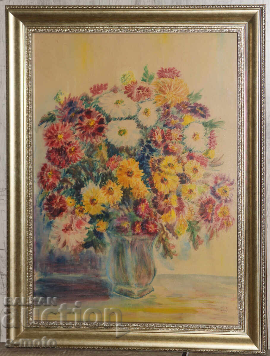 Auction  Tsvetana Kosturkova / 1914 - 2011 / Still Life Watercolor