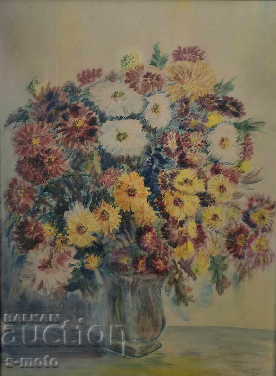 Τσβετάνα Κοστούρκοβα / 1914 - 2011 / νεκρή φύση ακουαρέλα - 6