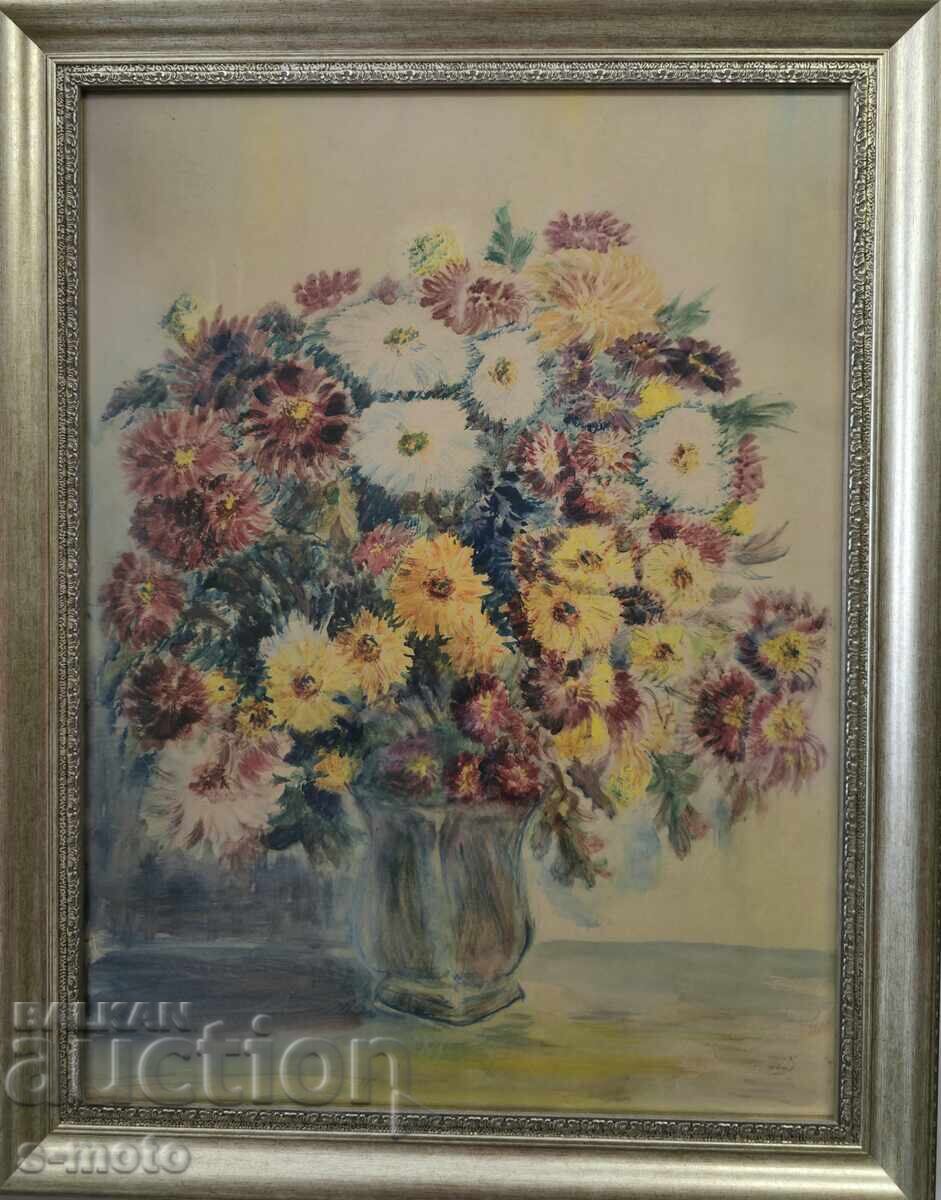 Τσβετάνα Κοστούρκοβα / 1914 - 2011 / νεκρή φύση ακουαρέλα