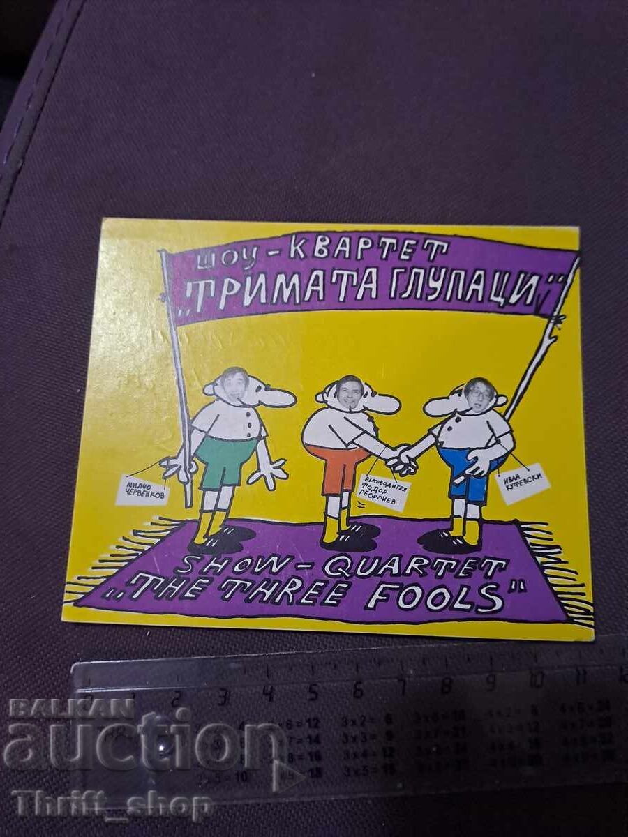 Postcard/Photo Show Quartet The Three Stooges Postcard/Photo Show Quartet The Three Stooges