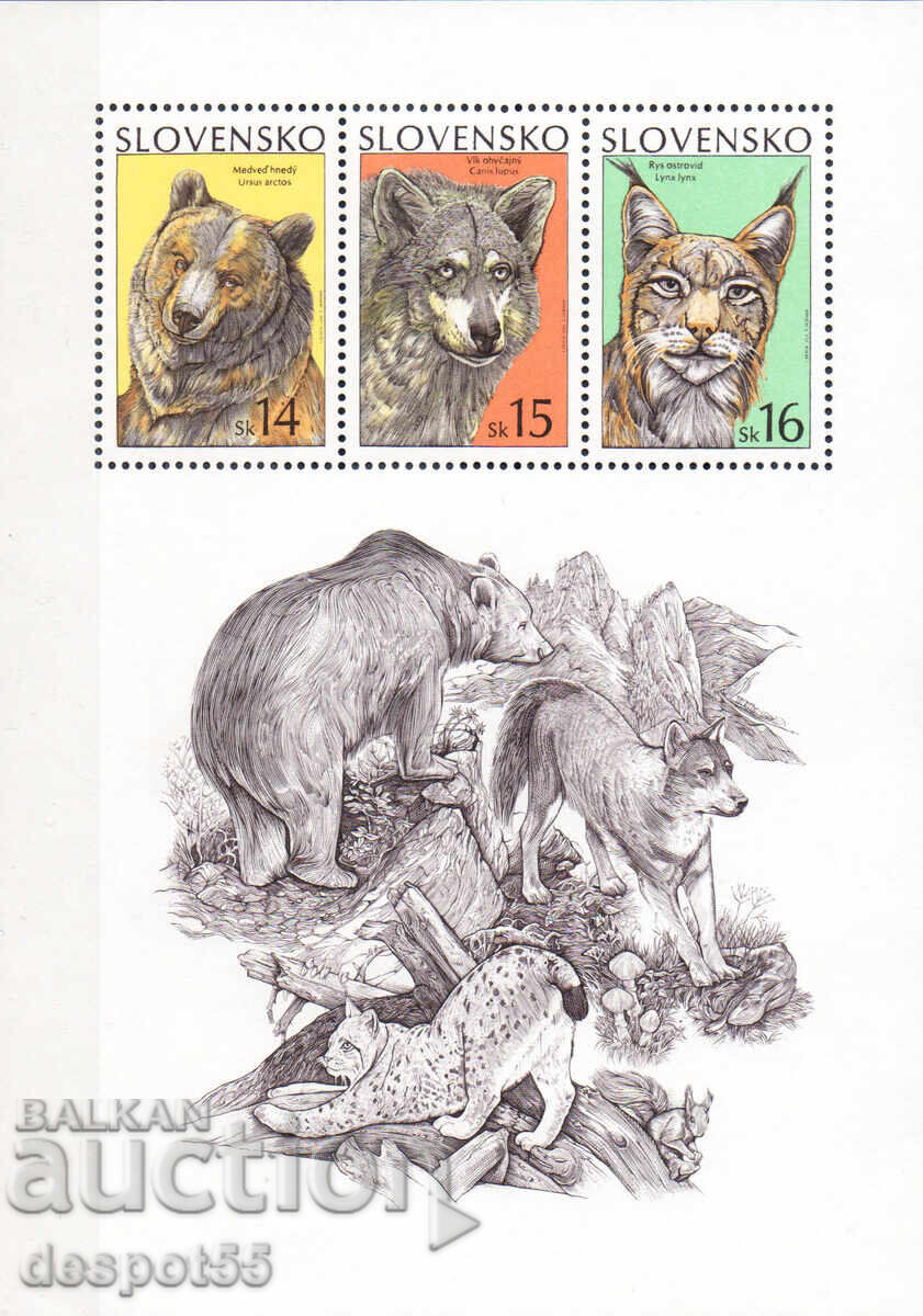 2001. Словакия. Кафява мечка. Блок.