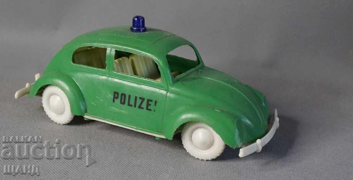 Auction  VW BEETLE Old German plastic toy model car police