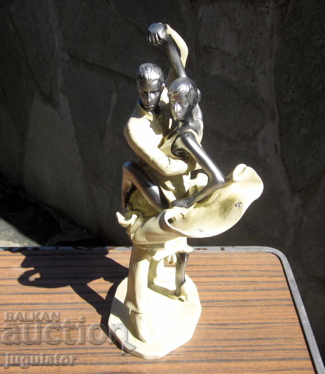 Παλιά ρετρό φιγούρα αγαλματίδιο πλαστικό χορευτικό ζευγάρι