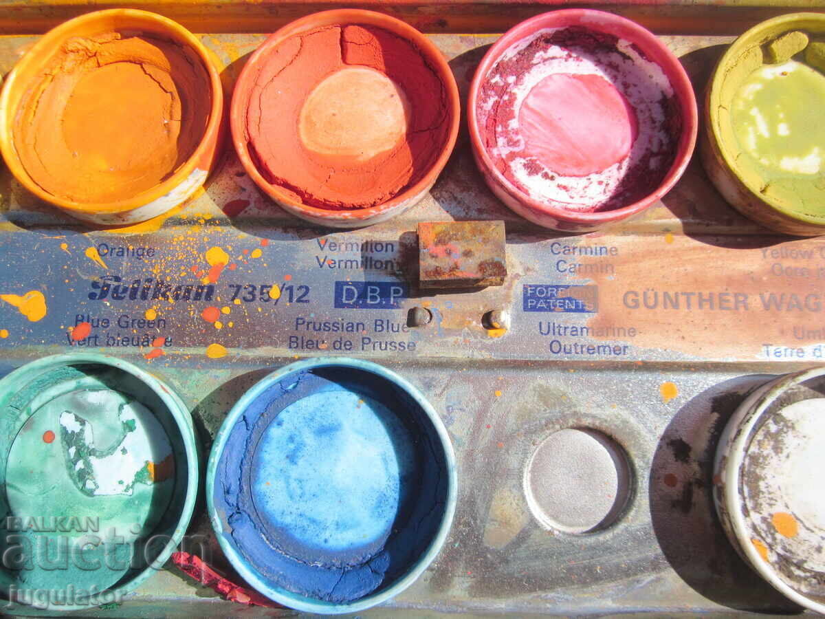 Пеликан PELIKAN 735/12 стара метална кутия от водни бои - 5 Пеликан PELIKAN 735/12 стара метална кутия от водни бои - 5