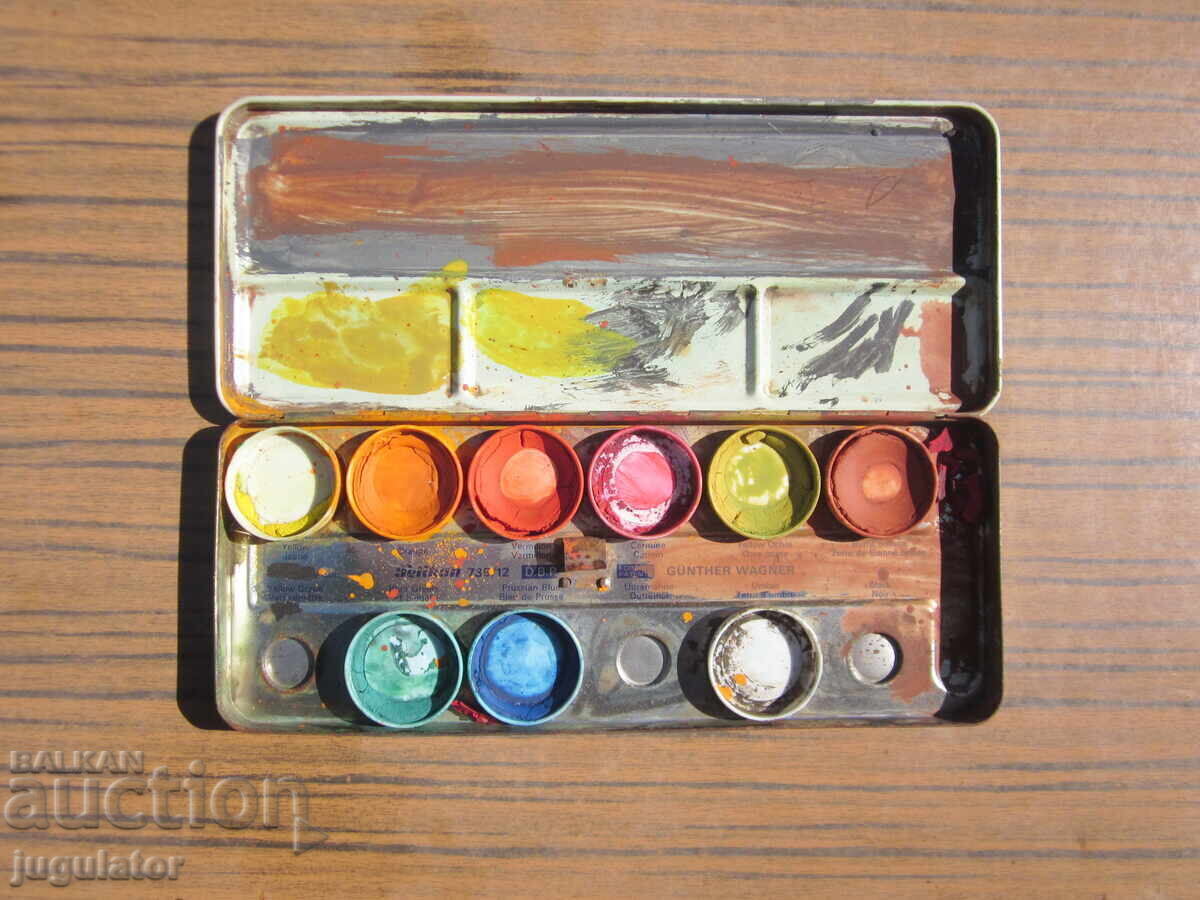 Пеликан PELIKAN 735/12 стара метална кутия от водни бои Пеликан PELIKAN 735/12 стара метална кутия от водни бои