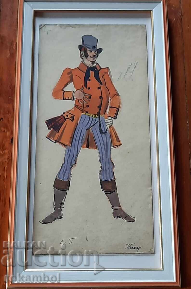 Стара картина на худ. Асен Попов 1895-1976г. с цена € 360.00 | 704.10 лв.