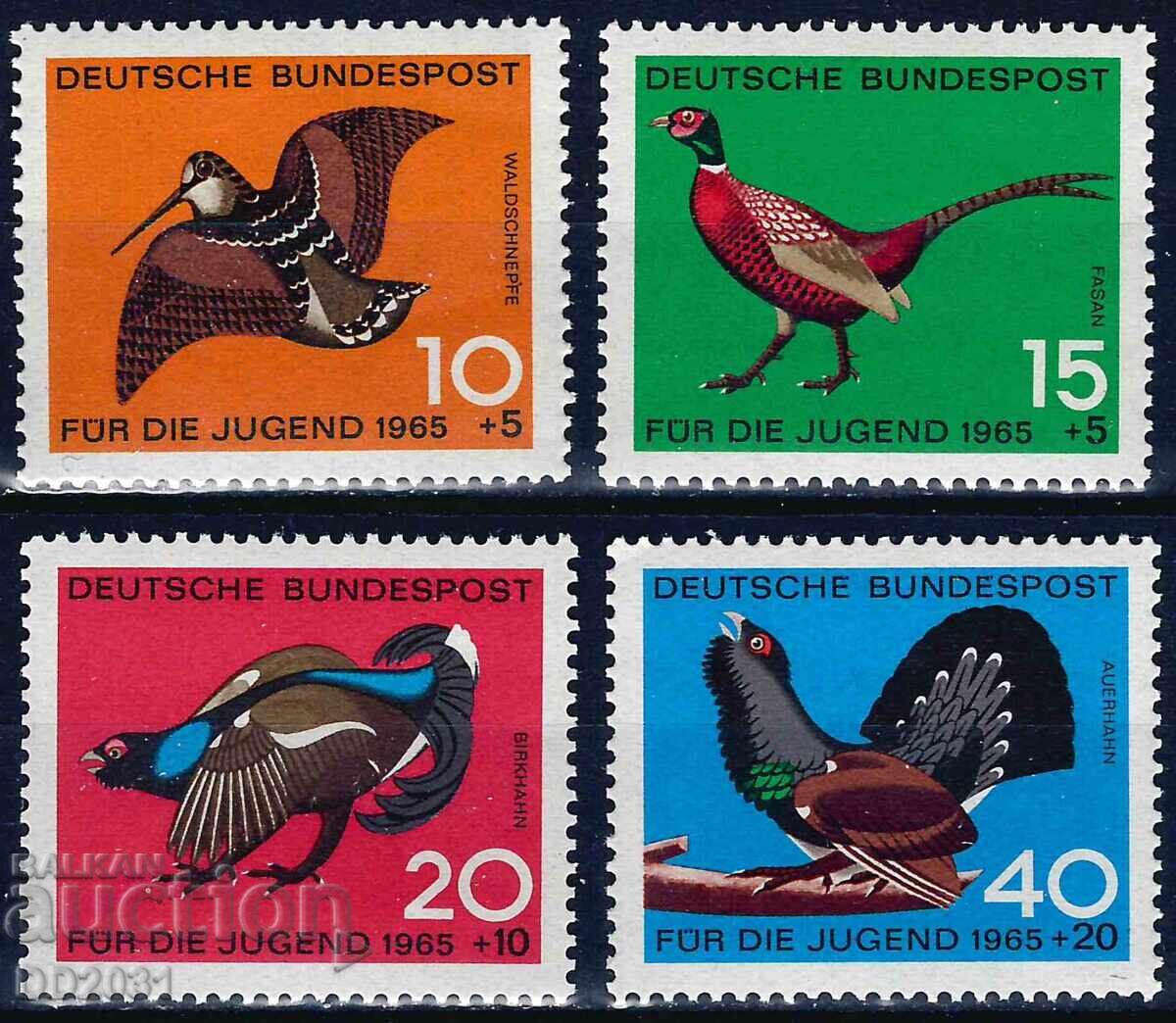 Γερμανία Δ.Γ. 1965 - Πουλιά MNH