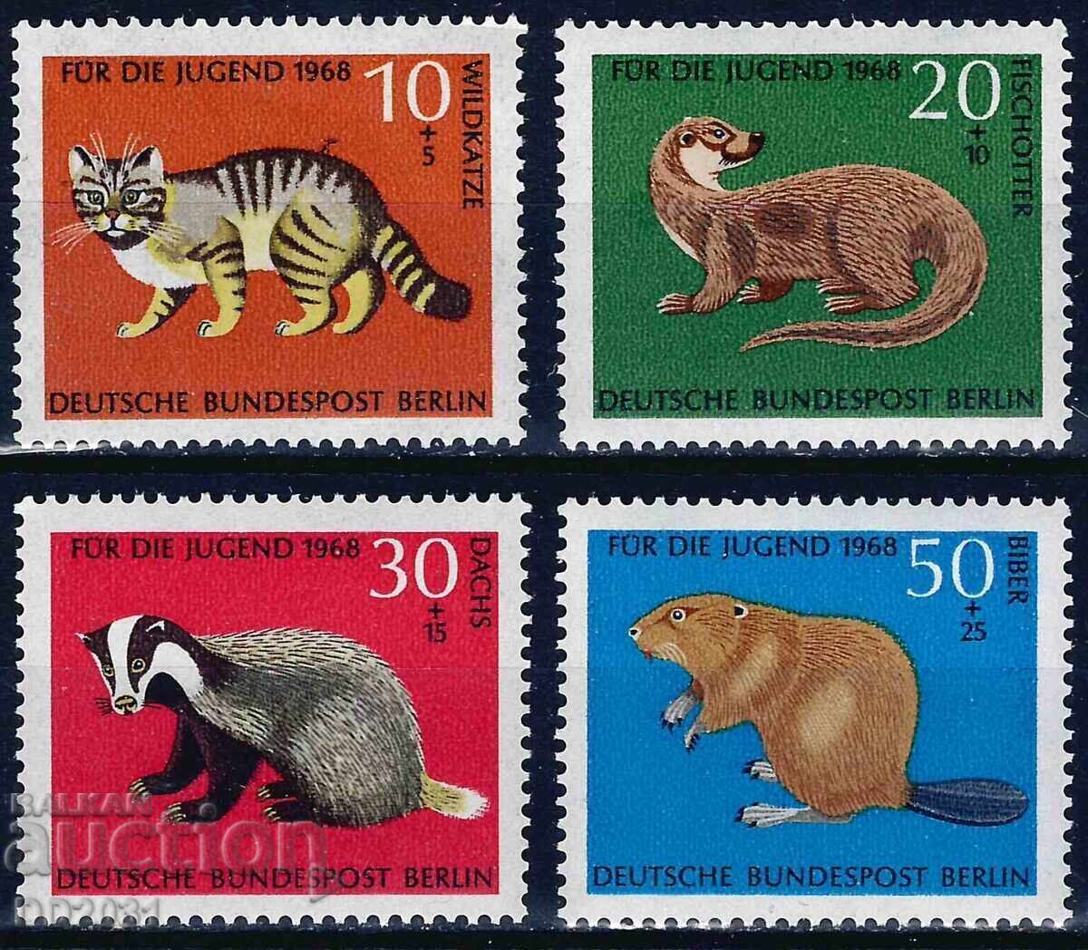 Γερμανία /Δυτικό Βερολίνο/ 1968 - ζώα MNH Γερμανία /Δυτικό Βερολίνο/ 1968 - ζώα MNH