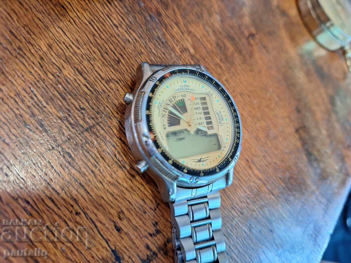 Аукцион РЪЧЕН ЧАСОВНИК SHARP ХРОНОГРАФ