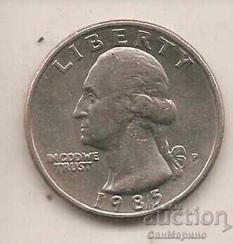 1І4 долар САЩ 1985 г. P* с цена 0.80 лв. | € 0.41 1І4 долар САЩ 1985 г. P* с цена 0.80 лв. | € 0.41