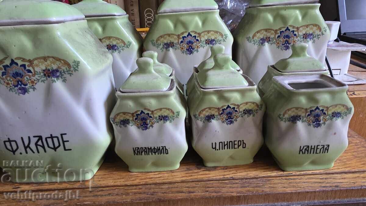 Old porcelain spice set - 5