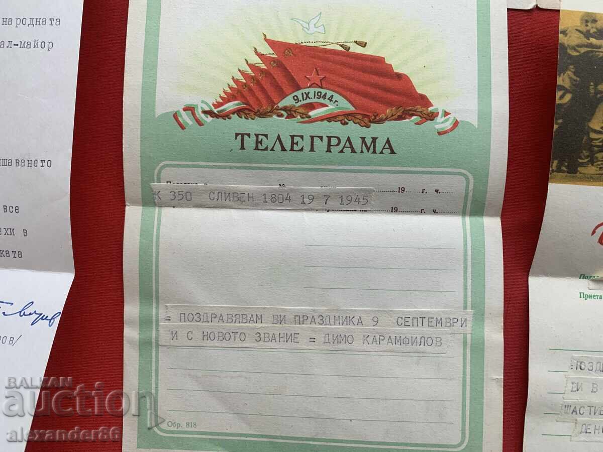 Gen. Kuncho Patev Telegrame 5 br.+pozdr.adres Stara Zagora - 6