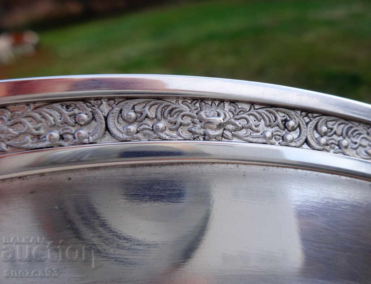 Auction Pewter plate, Bavarian porcelain wall plaque, Knight St. Florian Auction Pewter plate, Bavarian porcelain wall plaque, Knight St. Florian