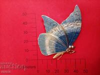 Antique enamel brooch, Gold plated