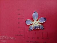 Antique enamel brooch, Gold plated