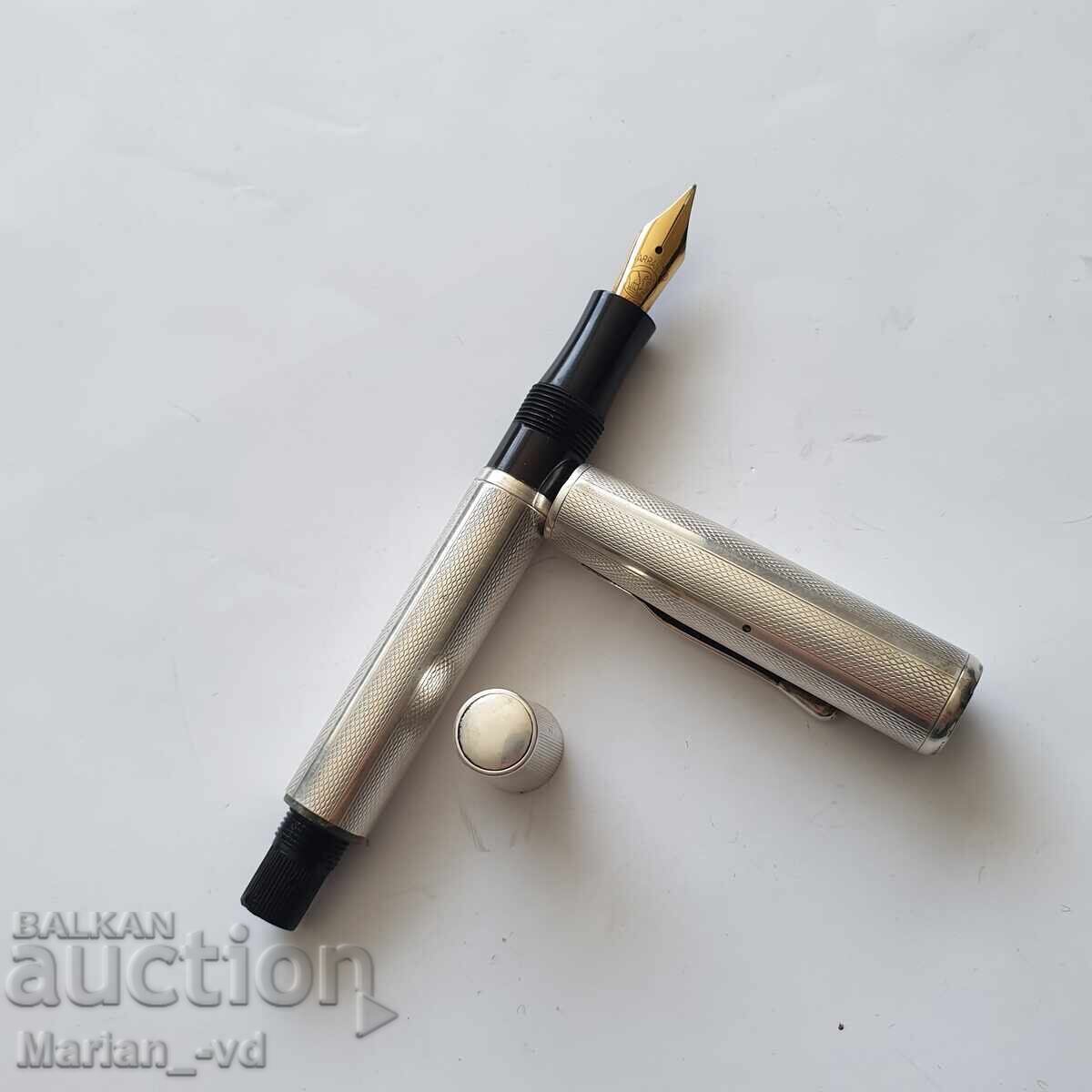 Ασημένια στυλό και πένα με χρυσή μύτη 14κ Warranted - 7 Ασημένια στυλό και πένα με χρυσή μύτη 14κ Warranted - 7