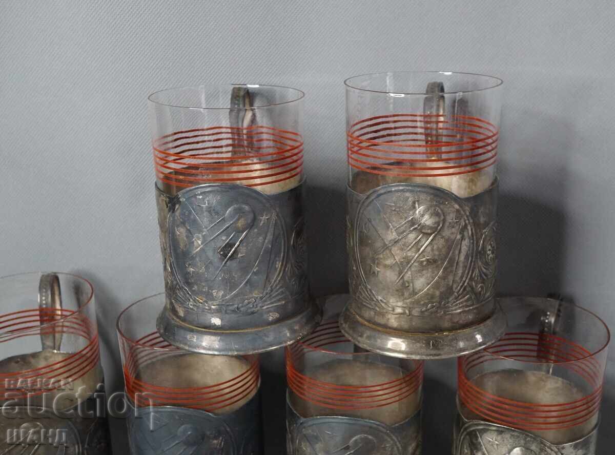 6 Old Russian Saucers with Cups Cosmos Sputnik with price 150.00 BGN | € 76.69 6 Old Russian Saucers with Cups Cosmos Sputnik with price 150.00 BGN | € 76.69