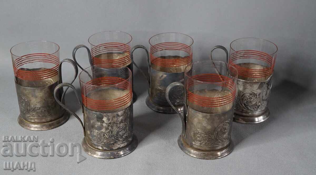 Delivery of 6 Old Russian Saucers with Cups Cosmos Sputnik Delivery of 6 Old Russian Saucers with Cups Cosmos Sputnik