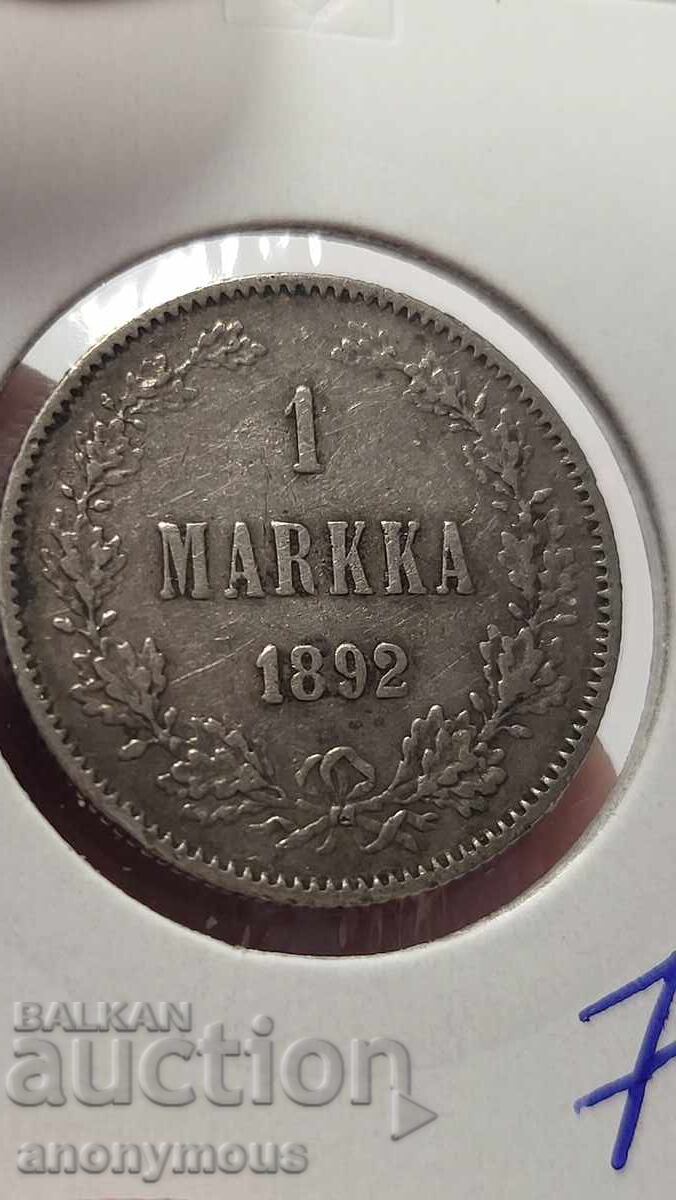 Rusia, Finlanda 1 marcă 1892 Alexandru al III-lea cu preț 75.00 BGN | € 38.35 Rusia, Finlanda 1 marcă 1892 Alexandru al III-lea cu preț 75.00 BGN | € 38.35