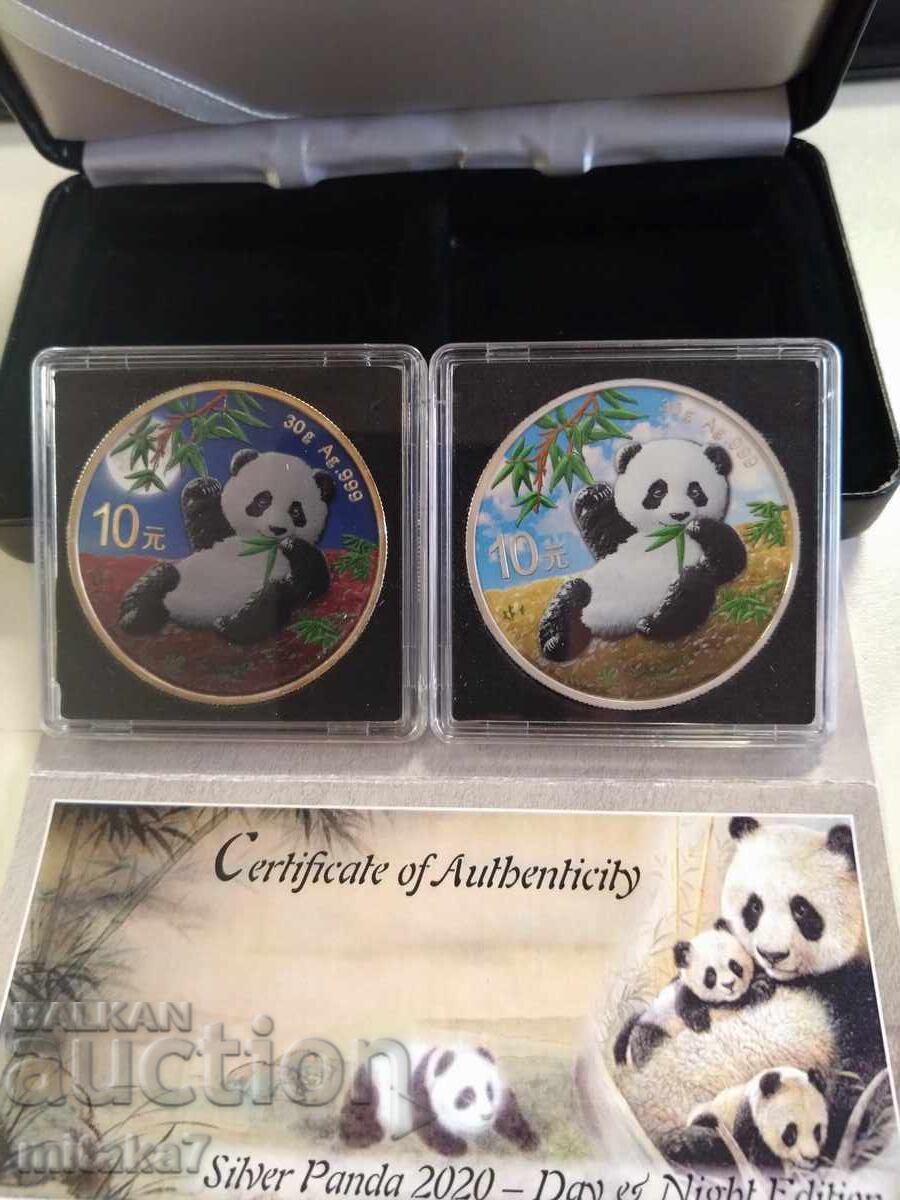 Set of 2 Silver Coins "Chinese Panda", 2020 Set of 2 Silver Coins "Chinese Panda", 2020