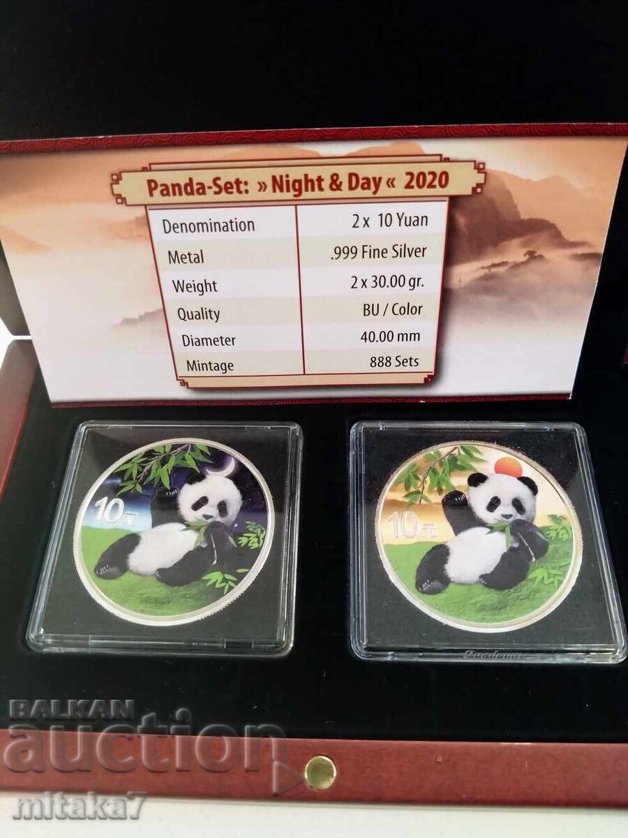 Set of 2 Silver Coins "Chinese Panda", 2020 Set of 2 Silver Coins "Chinese Panda", 2020