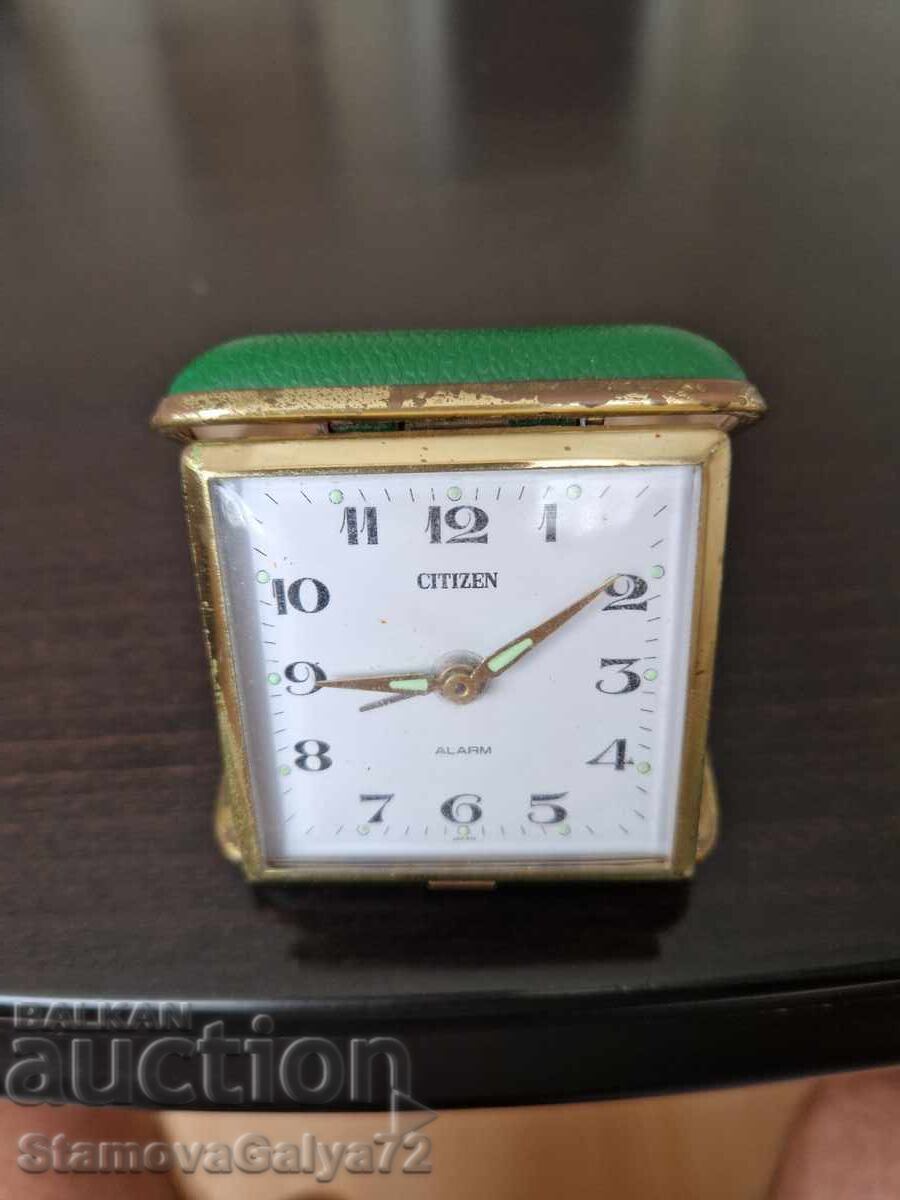 Rare collectible Japanese CITIZEN travel alarm clock with price 97.00 BGN | € 49.60
