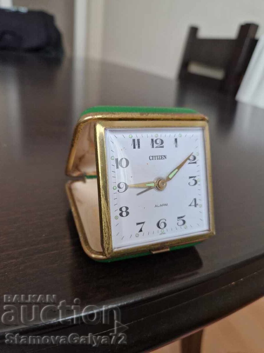 Auction  Rare collectible Japanese CITIZEN travel alarm clock