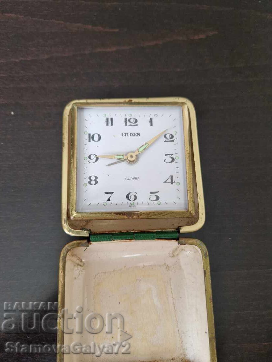 Rare collectible Japanese CITIZEN travel alarm clock - 6
