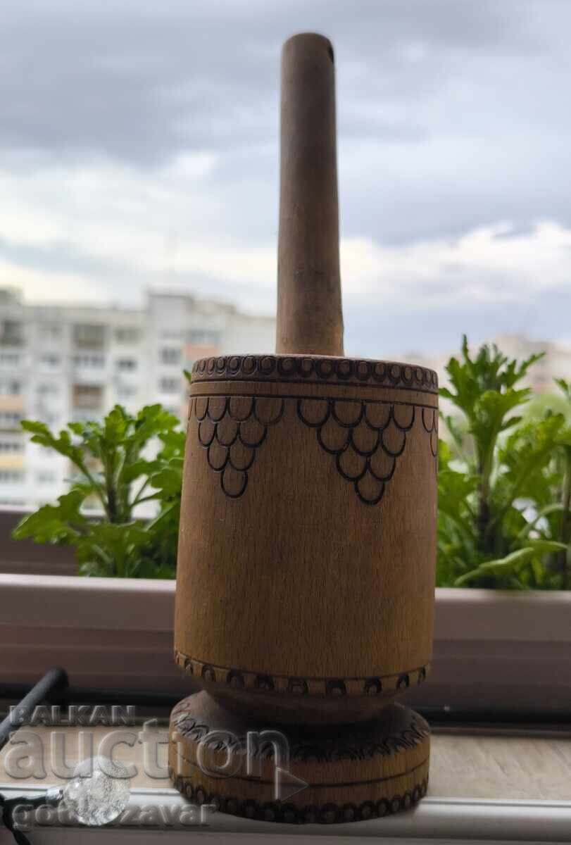 Old wooden mortar!