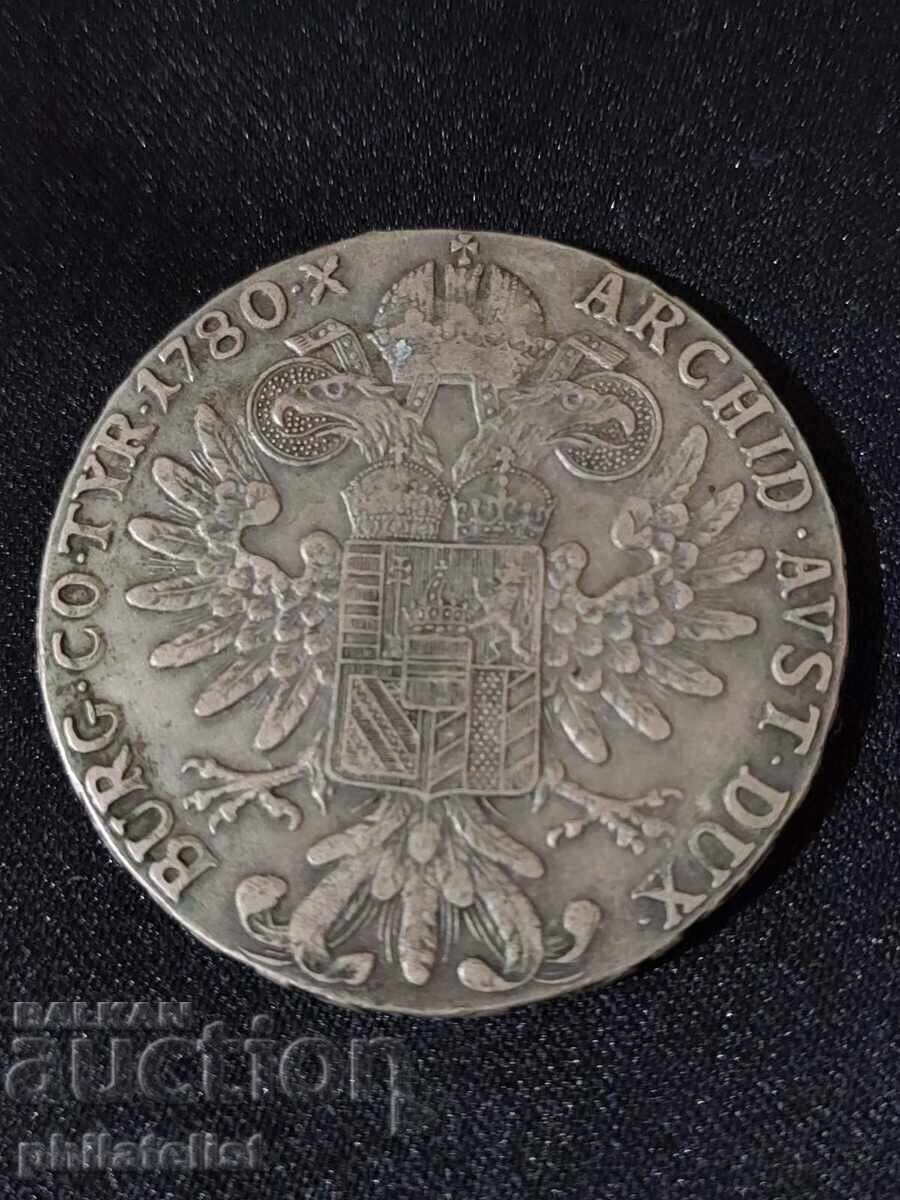 Auction Austria 1780 - 1 Thaler - Maria Theresa, Restrike #2, Silver Auction Austria 1780 - 1 Thaler - Maria Theresa, Restrike #2, Silver