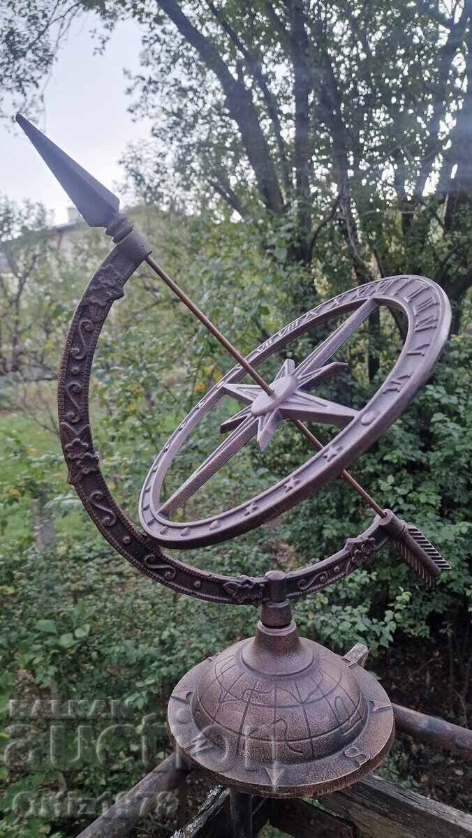 Ένα τεράστιο ηλιακό ρολόι σε δράση! Χυτοσίδηρος, 5,3 κιλά - 5