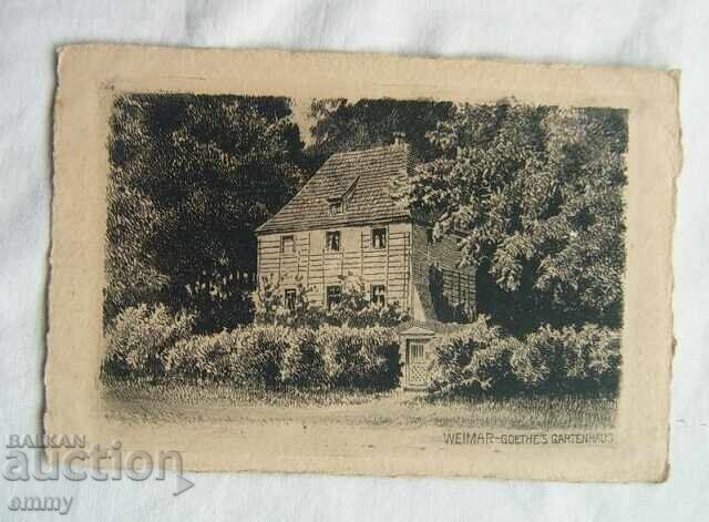 Kartichka s otpechatŭk χεριού - το σπίτι του Γκαίτε, Βαϊμάρη, Γερμανία
