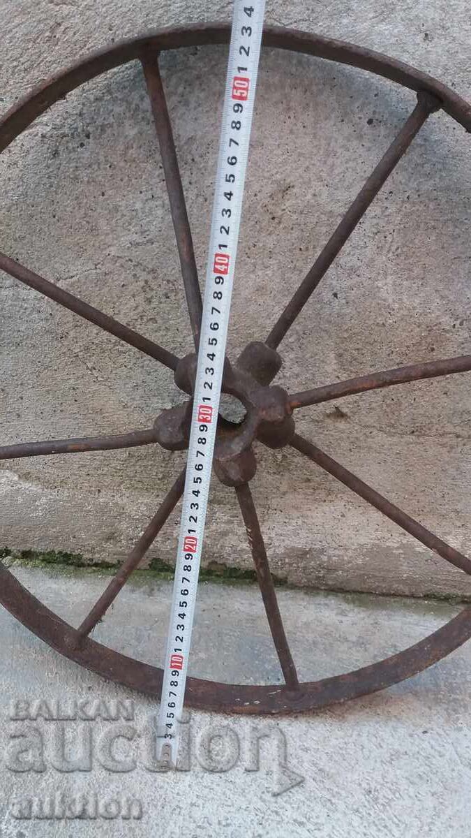 СТАРО КОЛЕЛО ОТ КАРУЦА - МАСИВНО ЖЕЛЯЗО - 6