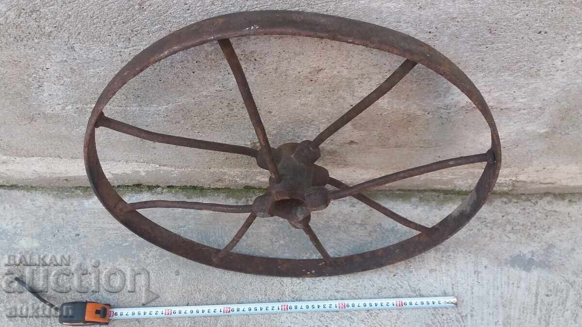 СТАРО КОЛЕЛО ОТ КАРУЦА - МАСИВНО ЖЕЛЯЗО - 7