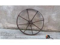 OLD CART WHEEL - SOLID IRON