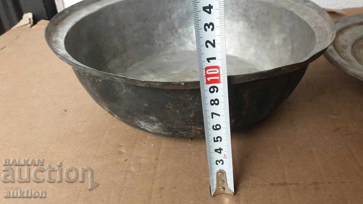 Oală de aramă forjată, de epocă, pentru gătit - 6 Oală de aramă forjată, de epocă, pentru gătit - 6