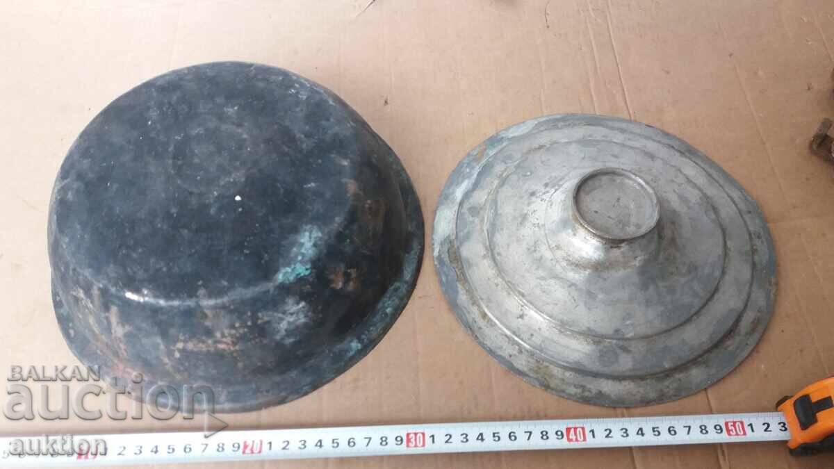 Oală de aramă forjată, de epocă, pentru gătit - 7 Oală de aramă forjată, de epocă, pentru gătit - 7