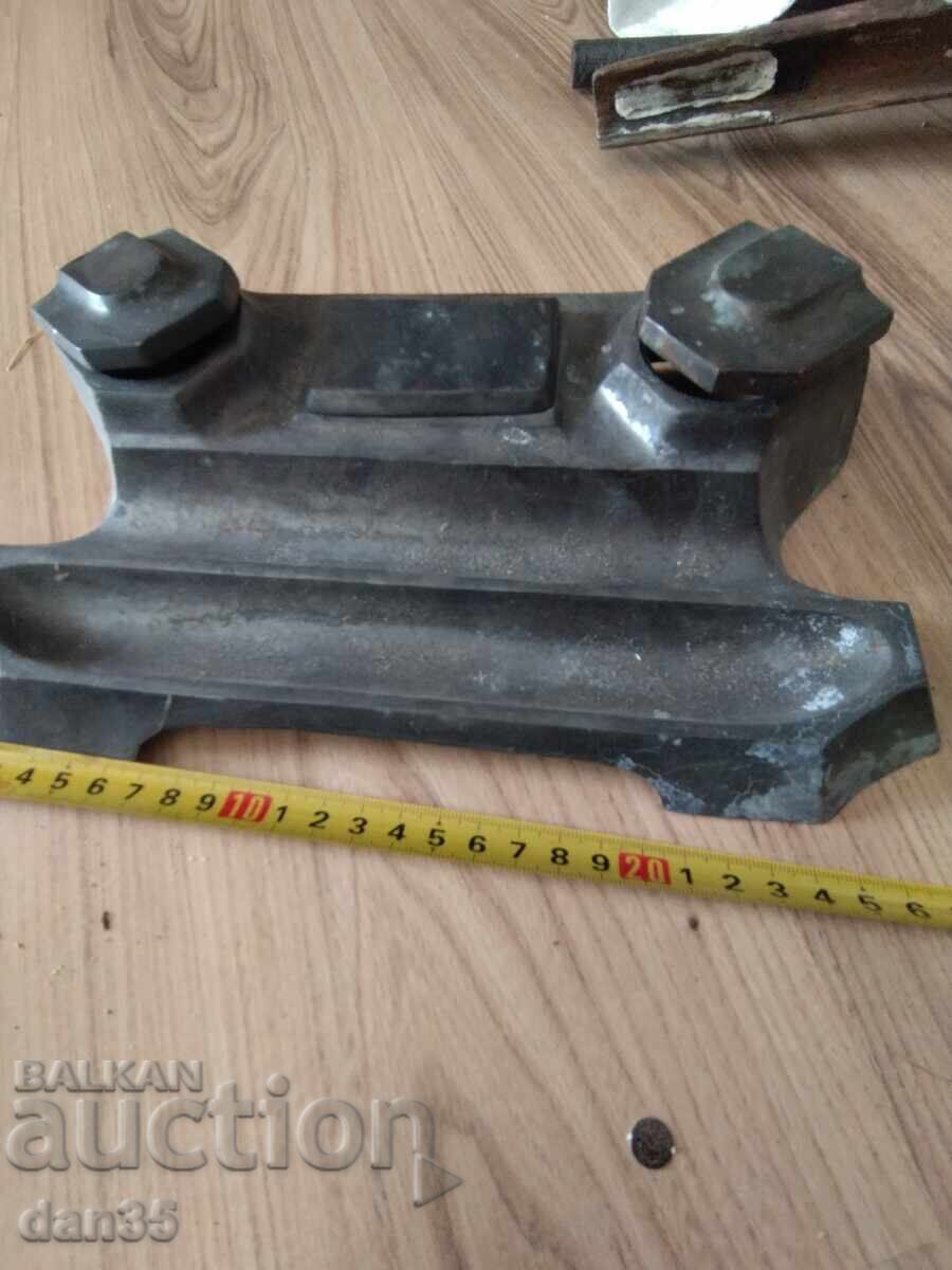 OLD MASSIVE INKWELL FROM LAST CENTURY OLD MASSIVE INKWELL FROM LAST CENTURY
