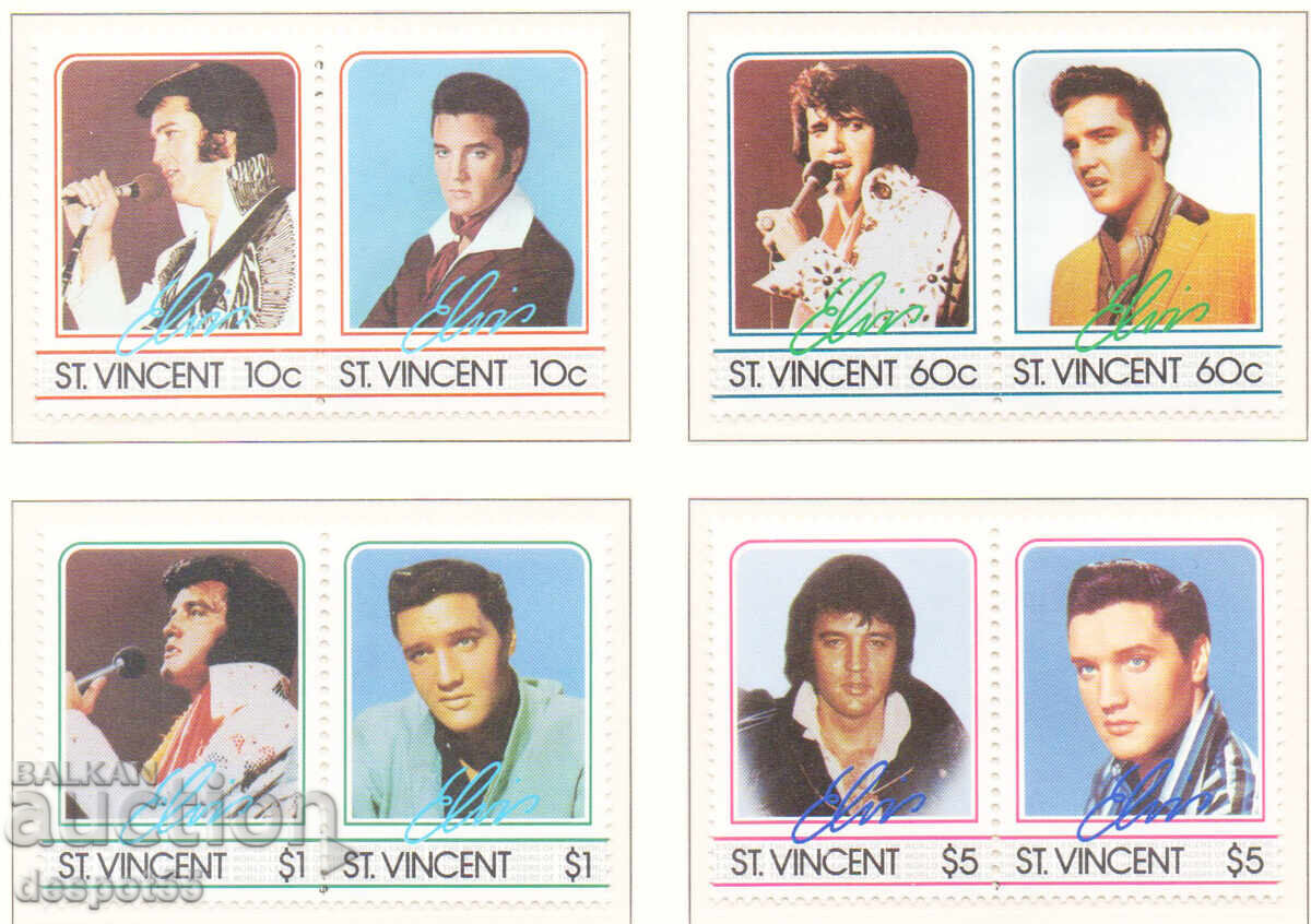 1985. Св. Винсент. 50 год. от рождението на Елвис Пресли. 1985. Св. Винсент. 50 год. от рождението на Елвис Пресли.