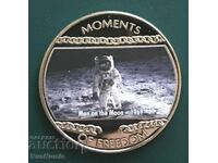 Λιβερία. 10 δολάρια 2004. Άνθρωπος στη Σελήνη