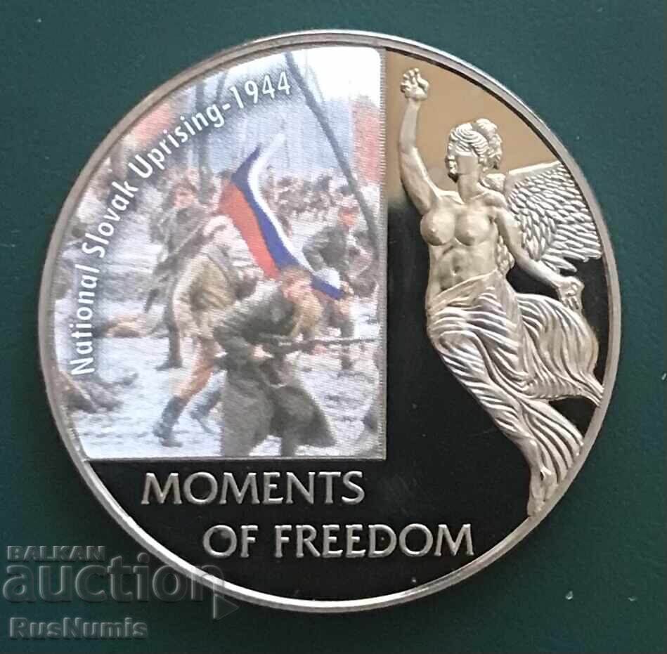 Либерия.10 долара 2006 г.Словашкото въстание.