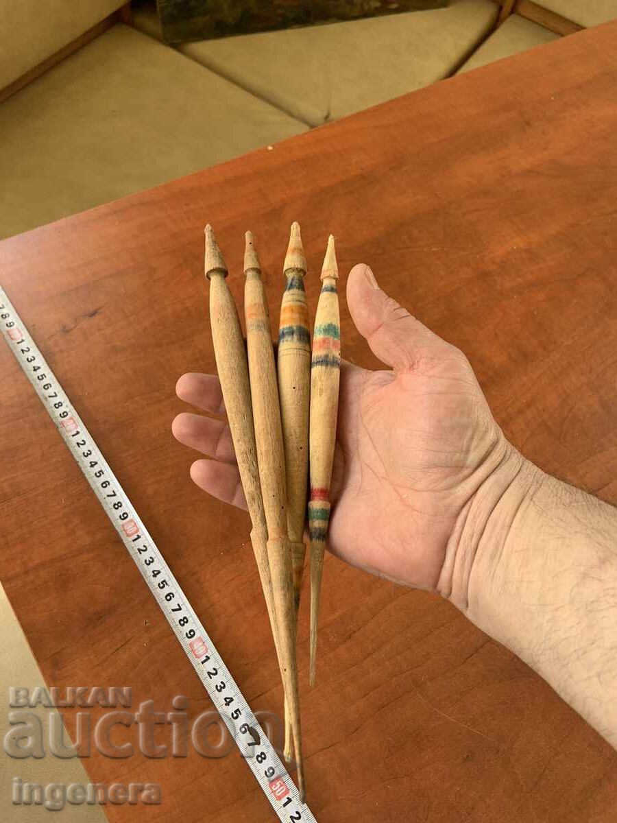 SPINDLE SPINDLES ANTIQUE - 4 PCS with price 9.00 BGN | € 4.60